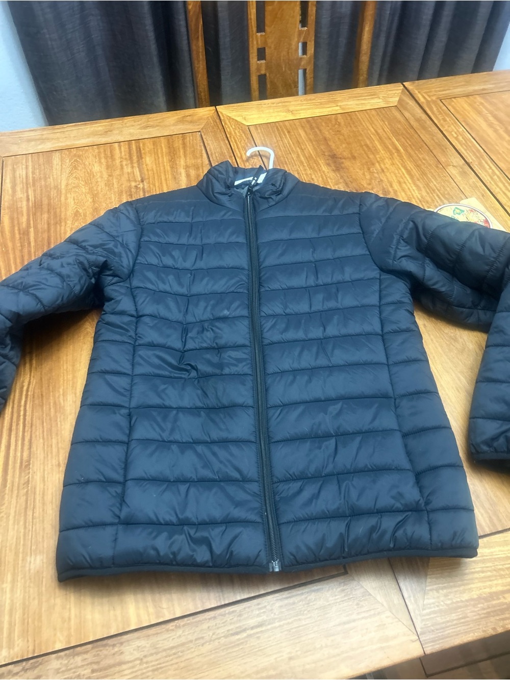 Women’s Black Packable Quilted Jacket - Picture 3 of 4